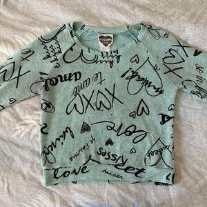 Urban Outfitters Green and Black Long Sleeve Tee